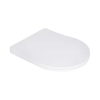 Сидіння для унітаза (Robin 490,610, Scorpio 490) 425x363x50 мм, White, з мікроліфтом Slim Duroplast, Quick Release QTSC179W48675 Qtap, фото 1