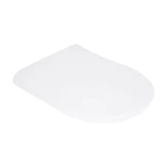 Сидіння для унітаза (Robin 490, Scorpio 490) 430x363x60 мм, White, з мікроліфтом, Slim Duroplast, MagLock QTSC179W48915 Qtap, фото 1