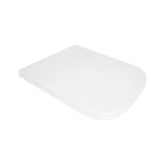 Сидіння для унітазу (Gemini 490) 428x344x37,5 мм, White, з мікроліфтом, Slim Duroplast, Quick Release QTSC179W49385 Qtap, фото 1