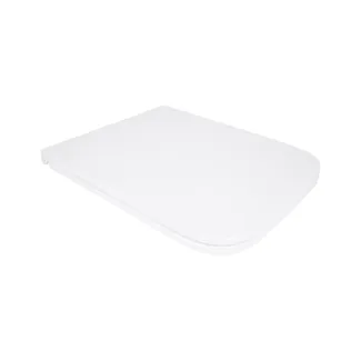 Сидіння для унітазу (Gemini 520) 448x357x38,5 мм, White, з мікроліфтом, Slim Duroplast, Quick Release QTSC179W49386 Qtap, фото 1