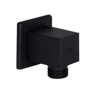 Акційний набір Qtap 1+1=3: Підключення для шланга Spojeni Matt Black, прямокутне QT809810842857NB, фото 1