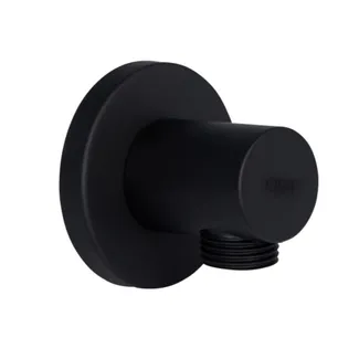Акційний набір Qtap 1+1=3: Підключення для шлангу Spojeni Matt Black, округле QTCRBB030, фото 1