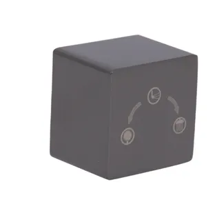 Ручка (25,8x32x32) для душової системи на три споживача Gemini Gunmetal Black PVD QTGEM258323250065 Qtap, фото 1