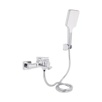 Змішувач для ванни Crow, Chrome (k30) з душовим гарнітуром QTCRO259CRM48646 Qtap, фото 1