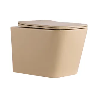 Унітаз підвісний Tern Ultra Quiet 520×345×325 мм, Beige, з сидінням Slim Duroplast / Soft-close / Quick Release QTTER26SB49001 Qtap, фото 1