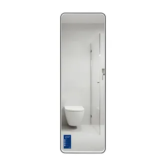 Дзеркало підлогове Gemini (GE1) 500х1600 мм, прямокутне, з LED-підсвіткою Inside, димером, Black Qtap, фото 1