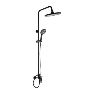 Душова система для душу Jay на два споживача QTJAY110BLM45550 Black Matt Qtap, фото 1
