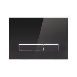Клавіша змиву Nest 175х245х4 мм, Glass Black, лінійна QT0111V1107GB Qtap, фото 1