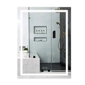 Дзеркало настінне Mideya (MI1) 600х800 мм, прямокутне, з LED-підсвіткою Touch,  антизапотіванням, димером Qtap, фото 1