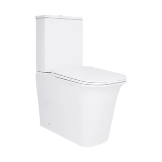 Унітаз підлоговий Nando Rimless 620×345×800 мм, White, з сидінням Slim Duroplast/ Soft-close/ Quick Release QT12221222AW Qtap, фото 1