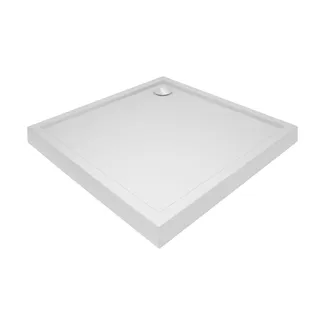 QT Душовий піддон Tern 301112, 100x100x12 см, квадратний, акриловий + ніжки, діаметр зливу 90 мм, фото 1