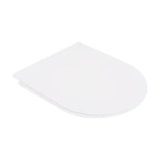 Сидіння для унітаза (Presto) 335х420х35 мм, White, з мікроліфтом, Slim Duroplast, Quick Release QT26991217AW Qtap, фото 1