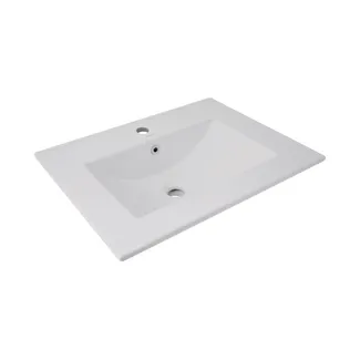 Раковина врізна меблева Albatross 620х460х180 мм, White, прямокутна, без донного клапана QT01113060CW1 Qtap, фото 1