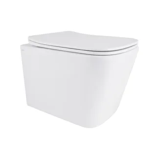 Унітаз підвісний Tern Ultra Quiet 490x365x325 мм, White, з сидінням Slim Duroplast/ Soft-close/ Quick Release QT17332303ASW Qtap, фото 1