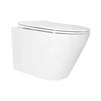 Унітаз підвісний Swan Ultra Quiet 485х360х320 мм, White, з сидінням Slim Duroplast/ Soft-close/ Quick Release QT16335179W Qtap, фото 1