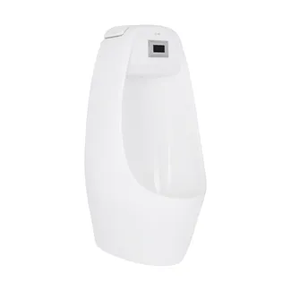 Пісуар підвісний Stork 340x260x685 мм, White з ІК-датчиком автоматичного змивання, заднє підведення, задній вихід QT1588102HW Qtap, фото 1