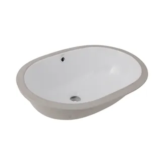 Раковина врізна Stork 570x390x210 мм, White, овальна без донного клапана QT15110522W Qtap, фото 1