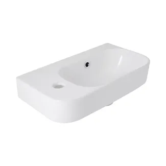 Раковина підвісна Tern 450х250х158 мм, White, ліва, прямокутна, без донного клапана QT1711H02LW Qtap, фото 1