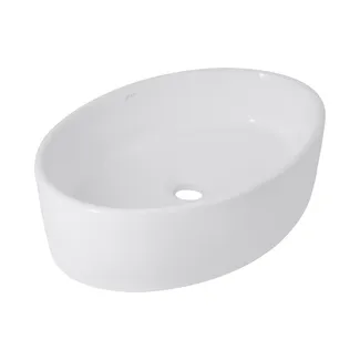Раковина накладна Kolibri 500x360x140 мм, White, овальна, без донного клапана QT10116065W Qtap, фото 1