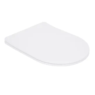 Сидіння для унітаза  (Robin 520,660, Scorpio 520,660) 460x362x50 мм, White, з мікроліфтом, Slim Duroplast, Quick Release QTSC179W47351 Qtap, фото 1