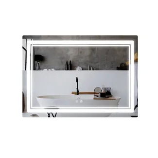 Дзеркало настінне Cardinal (CA2) 1200х800 мм, прямокутне, з LED-підсвічуванням Touch, антизапотіванням, диммером, рег. темп. кольору (3000-6500K) Qtap, фото 1