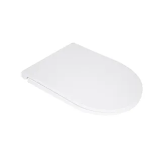 Сидіння для унітазу (Kolibri) 455×360×30 мм, White, з мікроліфтом Slim Duroplast, Quick Release QTST179W49488 Qtap, фото 1