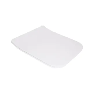 Сидіння для унітаза (Crow 520,640) 450x360x55 мм, White, з мікроліфтом, Slim Duroplast, Quick Release QT99SC2170W Qtap, фото 1