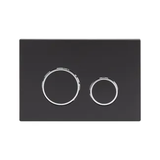 Клавіша змиву Nest 150x220x13 мм, Matt Black, кругла QT0111M11V1146MB Qtap, фото 1