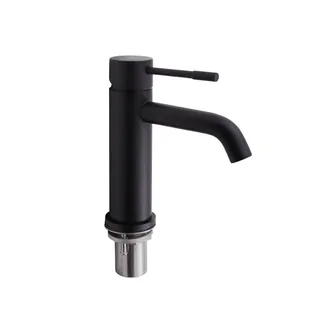 Змішувач для раковини низький Scorpio, Matt Black (k35) QTSCOR1050105B Qtap, фото 1