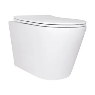Унітаз підвісний Scorpio Ultra Quiet 520x365x365 мм, White, з сидінням Slim Duroplast/ Soft-close/ Quick Release QT14332380AW Qtap , фото 1