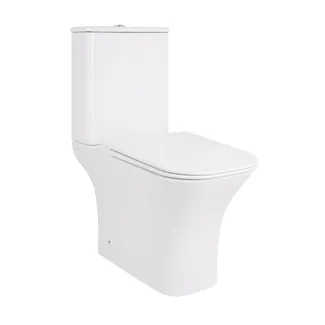 Унітаз підлоговий Presto Quadro Rimless 650х340х790 мм, White, з сидінням Slim Duroplast/ Soft-close/ Quick Release QT24221215AW Qtap, фото 1