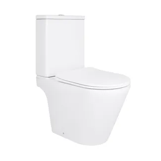Унітаз підлоговий Dove Rimless 605x370x800 мм, White, з сидінням Slim Duroplast/ Soft-close/ Quick Release QT06228380BW Qtap, фото 1