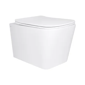 Унітаз підвісний Tern Ultra Quiet 525x345x360 мм, White, з сидінням Slim Duroplast/Soft-close/Quick Release QT17332303AW Qtap, фото 1