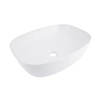 Раковина накладна Cardinal 600х380х140 мм, White, овальна, без донного клапана QT04116257W Qtap, фото 1
