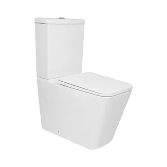 Унітаз підлоговий Crow Eco Ultra Quiet 640×360×835 мм, White, з сидінням Slim Duroplast / Soft-close / Quick Release QTCRO27W51030 Qtap, фото 1