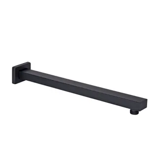 Кронштейн для верхнього душу Trubice, 400 мм, Matt Black прямокутний QTTRU120BLM45929 Qtap, фото 1