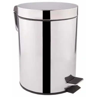 Відро для сміття Liberty, 5 л, Chrome QTLIBCRM1149 Qtap, фото 1
