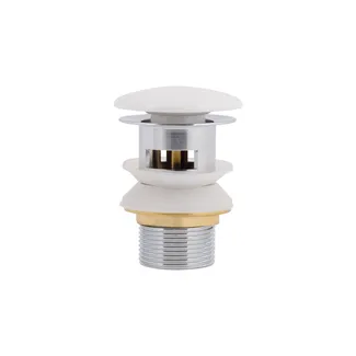 Донний клапан для біде Pop-up 110х70х70 мм, White з переливом QT052PU43055 Qtap, фото 1