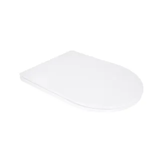 Сидіння для унітазу (Taurus 520) 455x365x38 мм, White, з мікроліфтом, Slim Duroplast, Quick Release QTSC179W49384 Qtap, фото 1