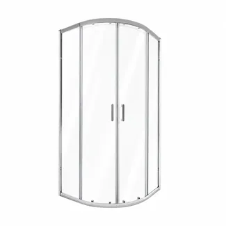 Душова кабіна Taurus CRM1011AC6, 100х100 см, полукругла, скло 6 мм Clear, CalcLess, розсувна, без піддону Qtap, фото 1