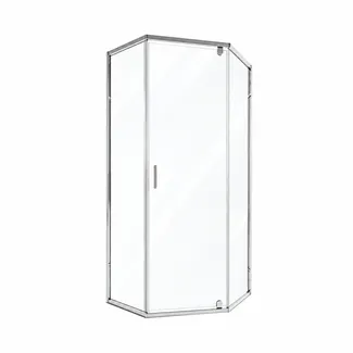 Душова кабіна Scorpio CRM10995-AC6, 90х90 см, п'ятикутна, скло 6 мм Clear, CalcLess, розпашна, без піддону Qtap, фото 1