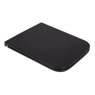 Сидіння для унітаза (Gemini) 435x357x37 мм, Matt Black, з мікроліфтом, Slim Duroplast, Quick Release QT99HY2312MB Qtap, фото 1