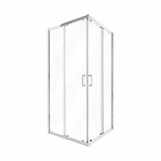 Душова кабіна Taurus CRM1099SC6, 90х90 см, квадратна, скло 6 мм Clear, CalcLess, розсувна, без піддону Qtap, фото 1
