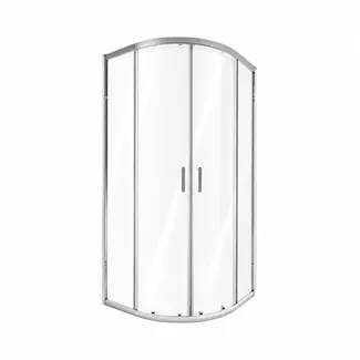 Душова кабіна Taurus CRM1099AC6, 90х90 см, полукругла, скло 6 мм Clear, CalcLess, розсувна, без піддону Qtap, фото 1