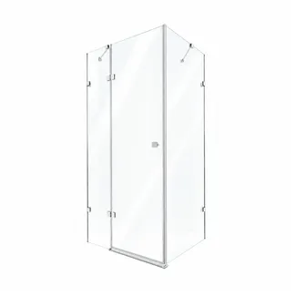 Душова кабіна Capricorn CRM1018RC6, 100x80 см, прямокутна, скло 6 мм Clear, CalcLess, розпашна, без піддону Qtap, фото 1