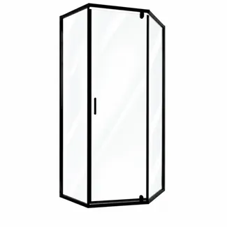 Душова кабіна Scorpio BLA10995-AC6, 90х90 см, п'ятикутна, скло 6 мм Clear, CalcLess, розпашна, без піддону Qtap, фото 1